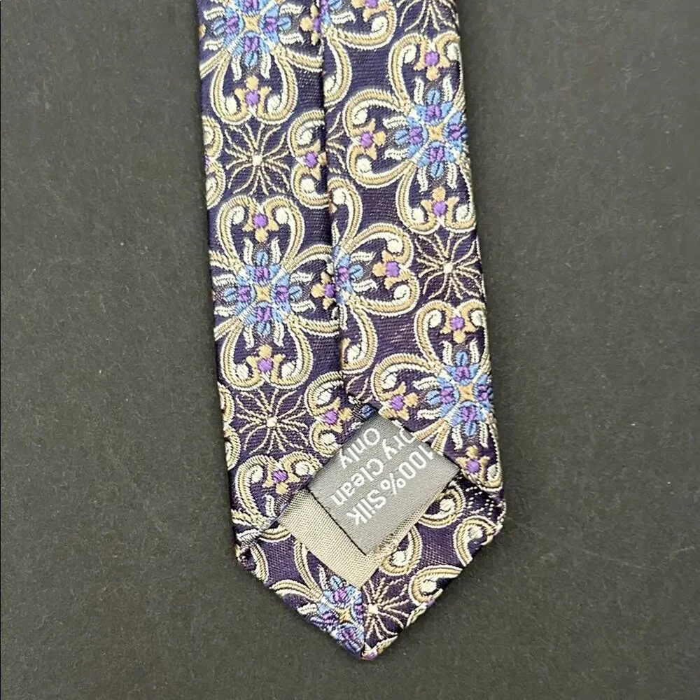 Hickey Freeman Multicolored Woven Floral Tie, 100% Silk